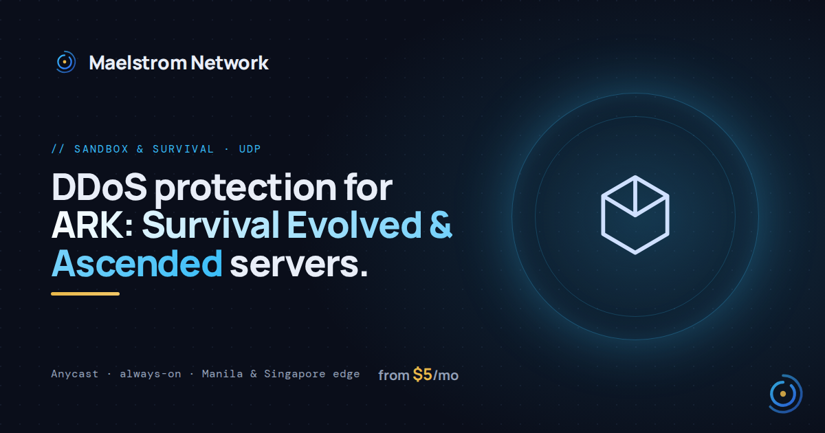 ARK: Survival Evolved & Ascended DDoS protection by HolicNode