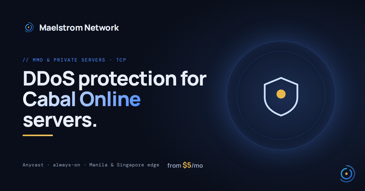 Cabal Online DDoS protection by HolicNode