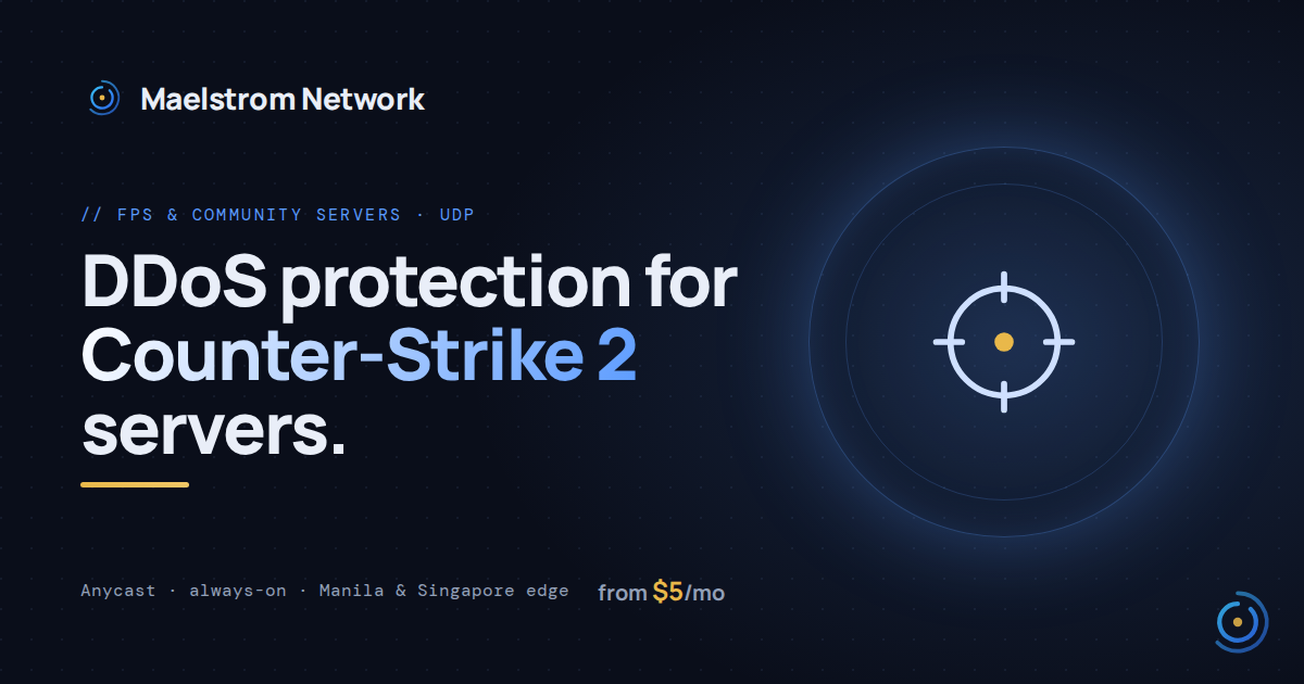 Counter-Strike 2 DDoS protection by HolicNode