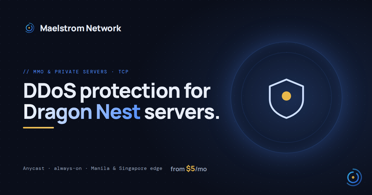 Dragon Nest DDoS protection by HolicNode