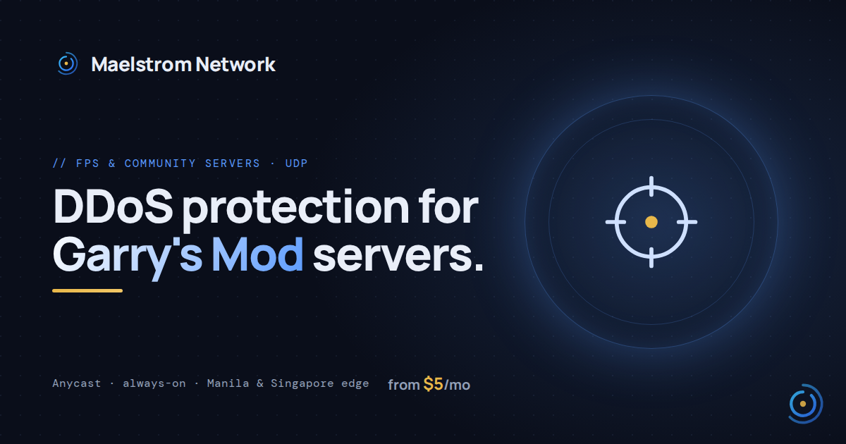 Garry's Mod DDoS protection by HolicNode