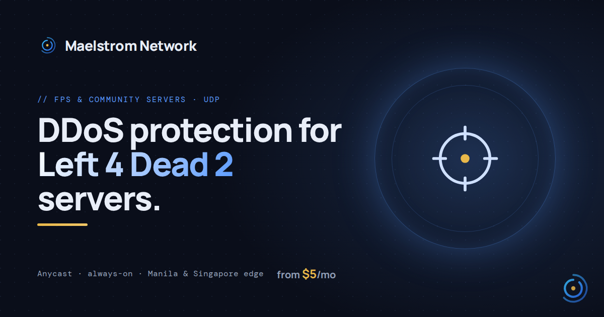 Left 4 Dead 2 DDoS protection by HolicNode