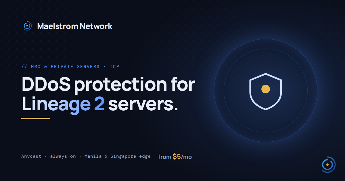 Lineage 2 DDoS protection by HolicNode