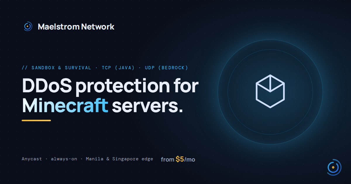 Minecraft DDoS protection by HolicNode