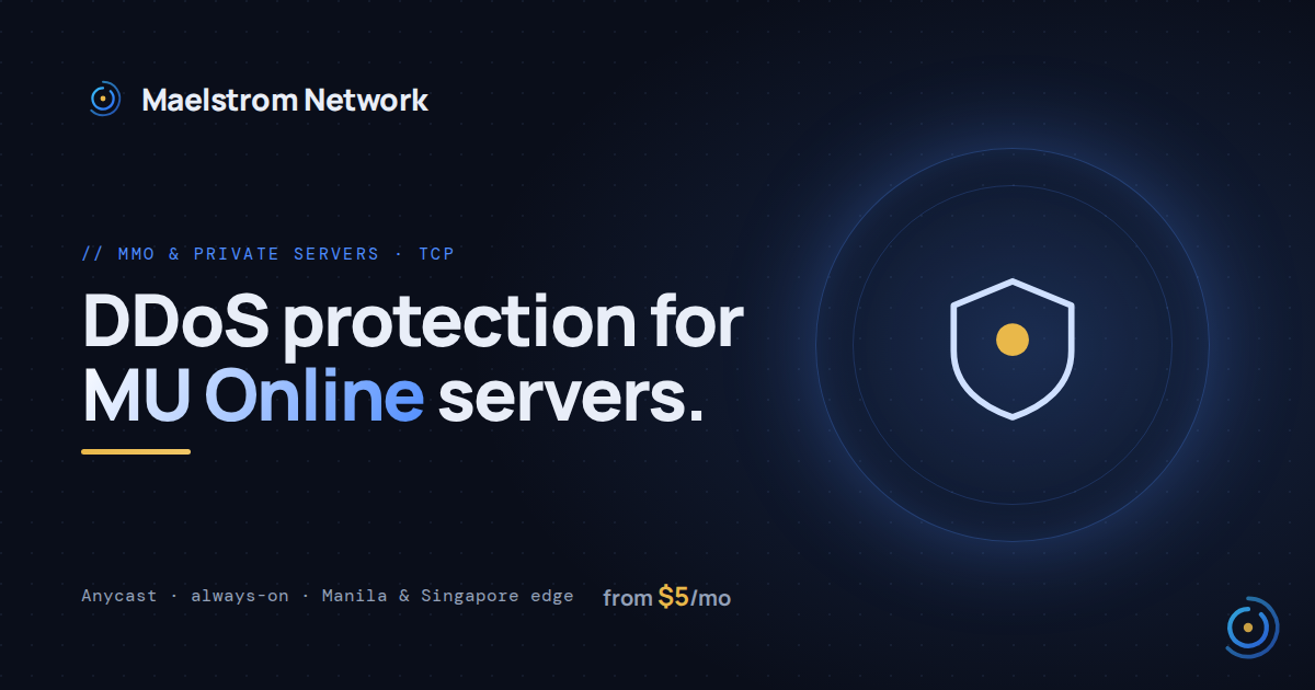 MU Online DDoS protection by HolicNode