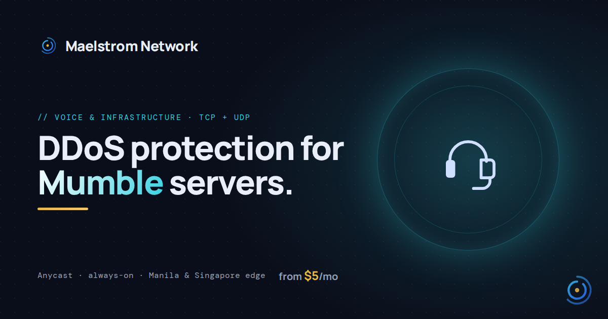 Mumble DDoS protection by HolicNode