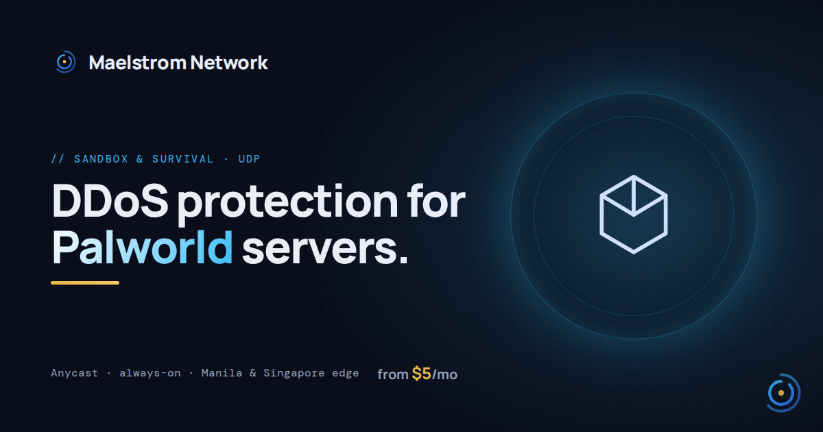 Palworld DDoS protection by HolicNode