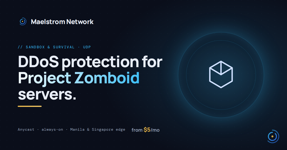 Project Zomboid DDoS protection by HolicNode