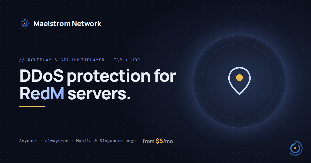 RedM DDoS protection by HolicNode