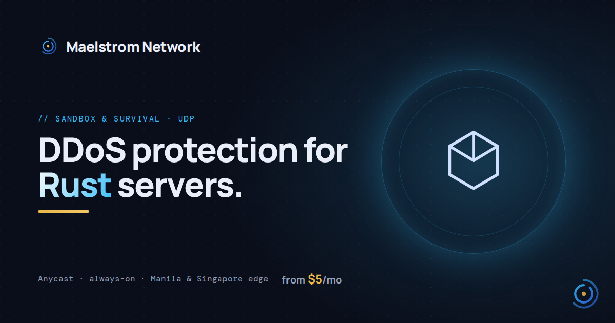 Rust DDoS protection by HolicNode