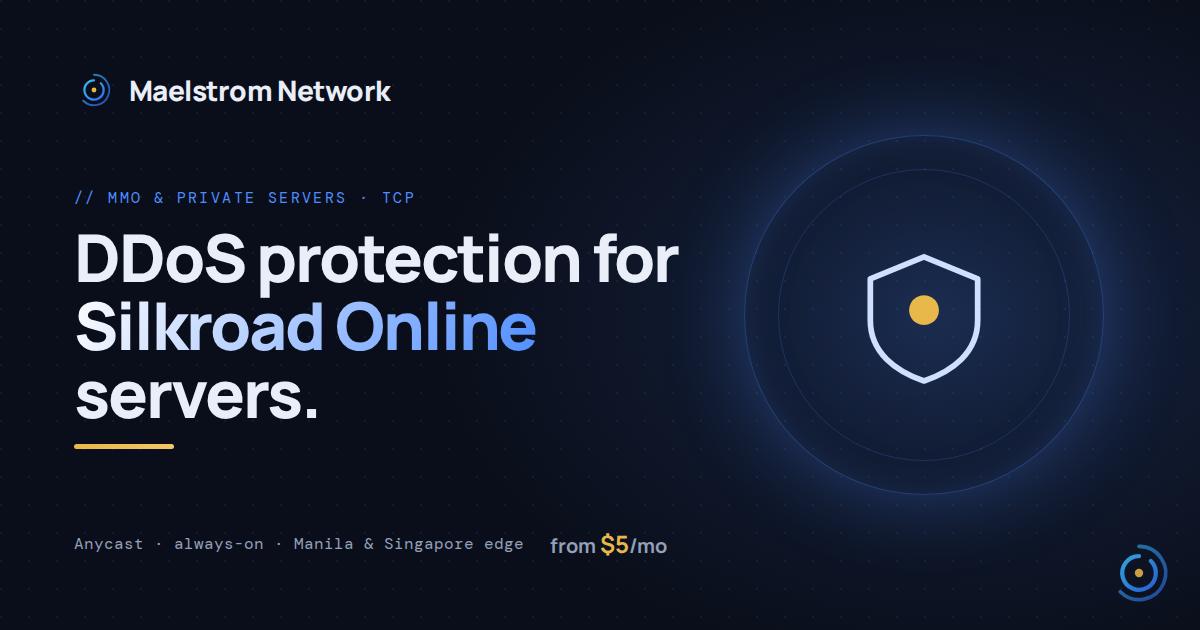 Silkroad Online DDoS protection by HolicNode