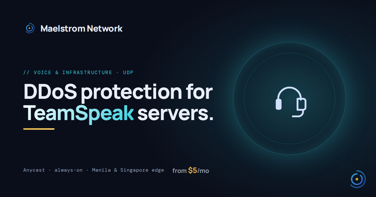 TeamSpeak DDoS protection by HolicNode