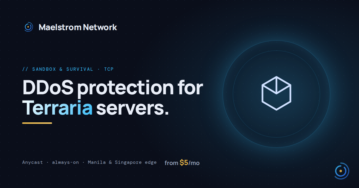 Terraria DDoS protection by HolicNode