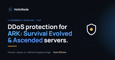 ARK: Survival Evolved & Ascended server DDoS protection