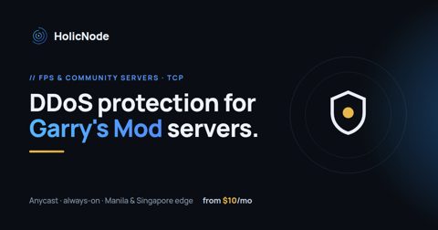 Garry's Mod server DDoS protection