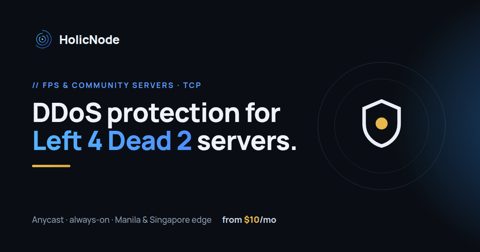 Left 4 Dead 2 server DDoS protection