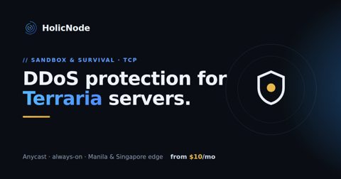 Terraria server DDoS protection