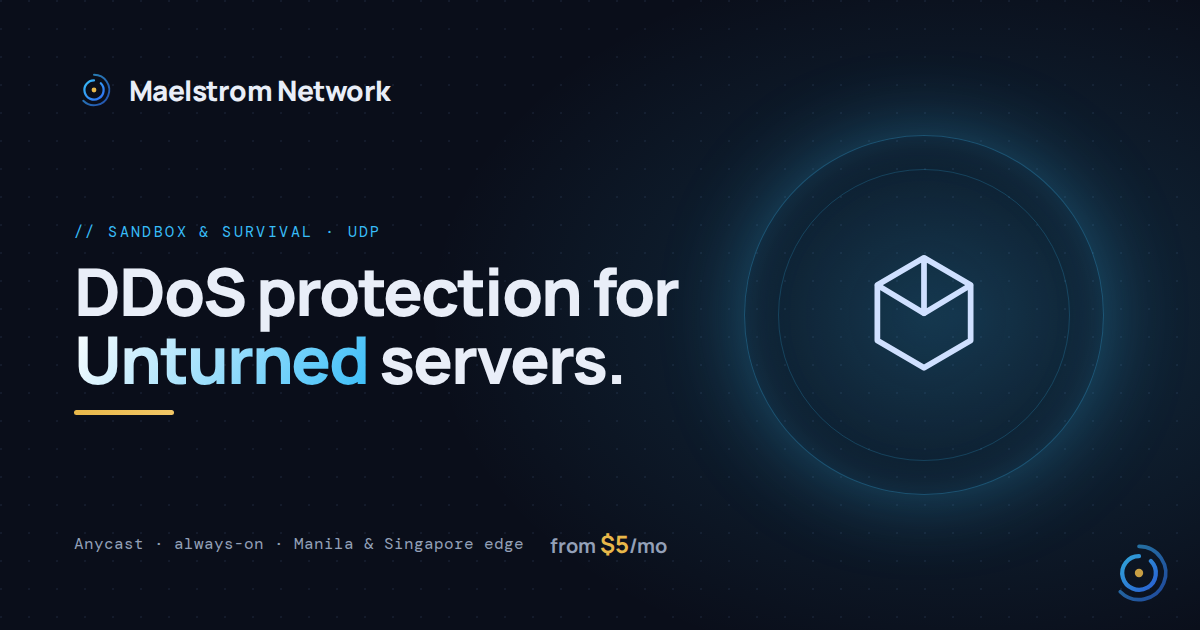 Unturned DDoS protection by HolicNode
