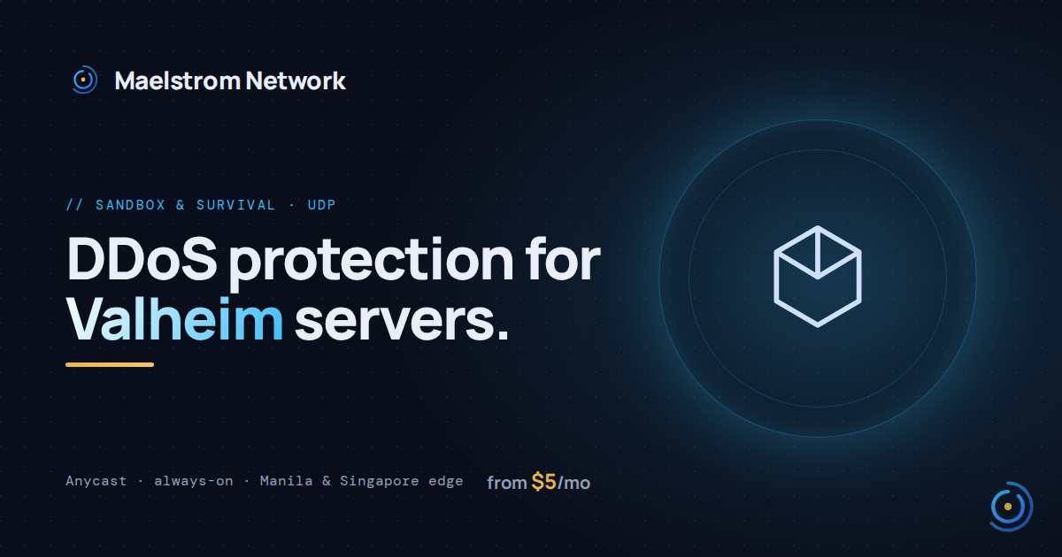 Valheim DDoS protection by HolicNode